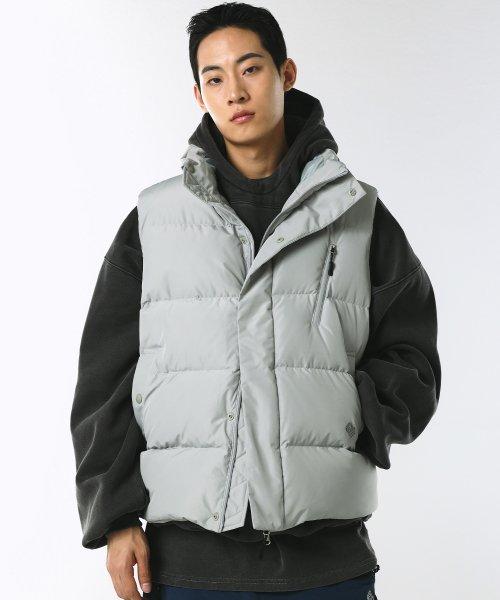 스카우트 다운 패딩 베스트 그레이