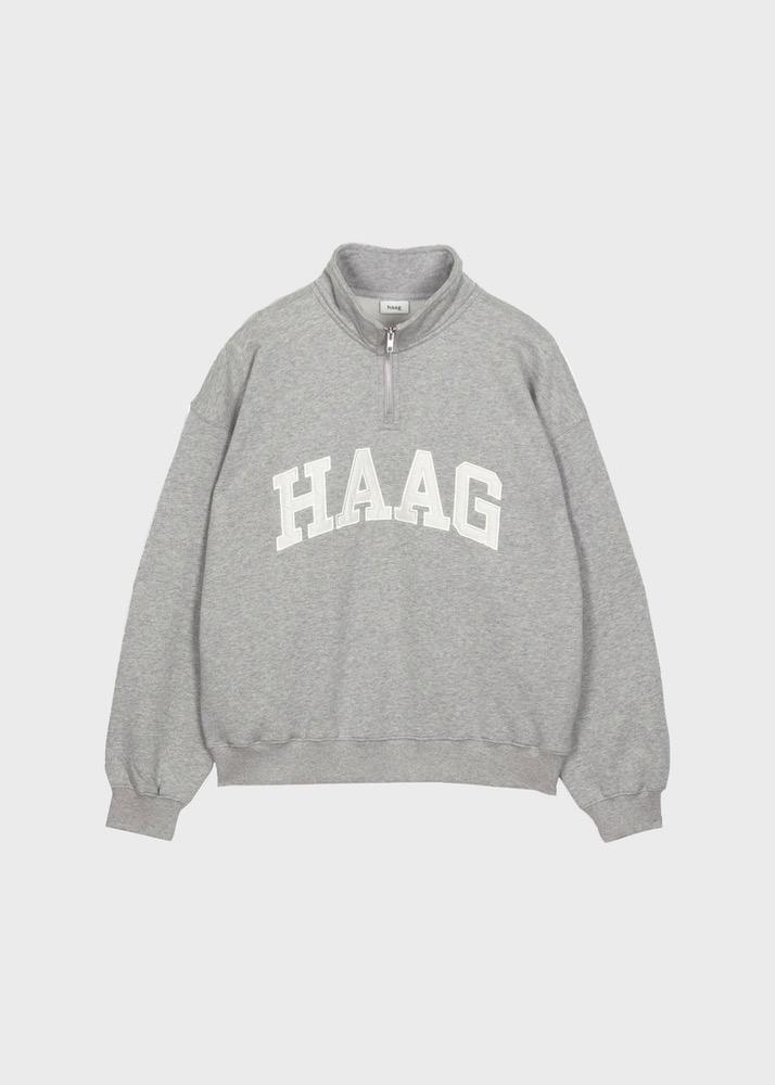 a haag half zip-up (grey)