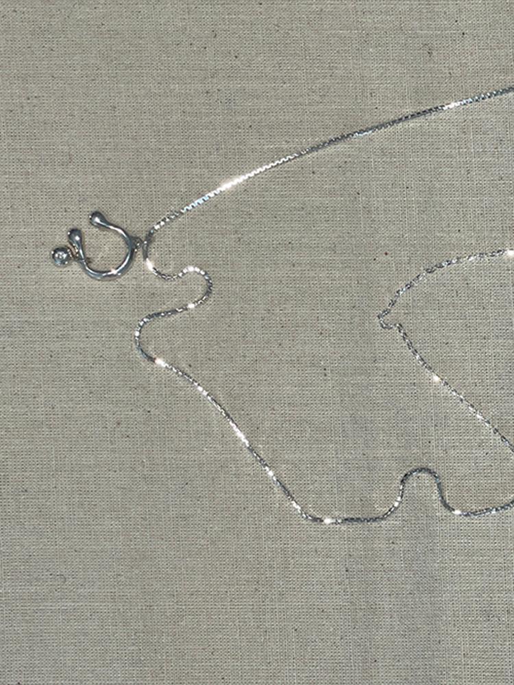 Two ways curve ring necklace