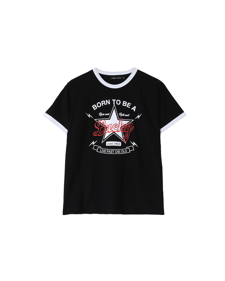 Lucky star t-shirt black