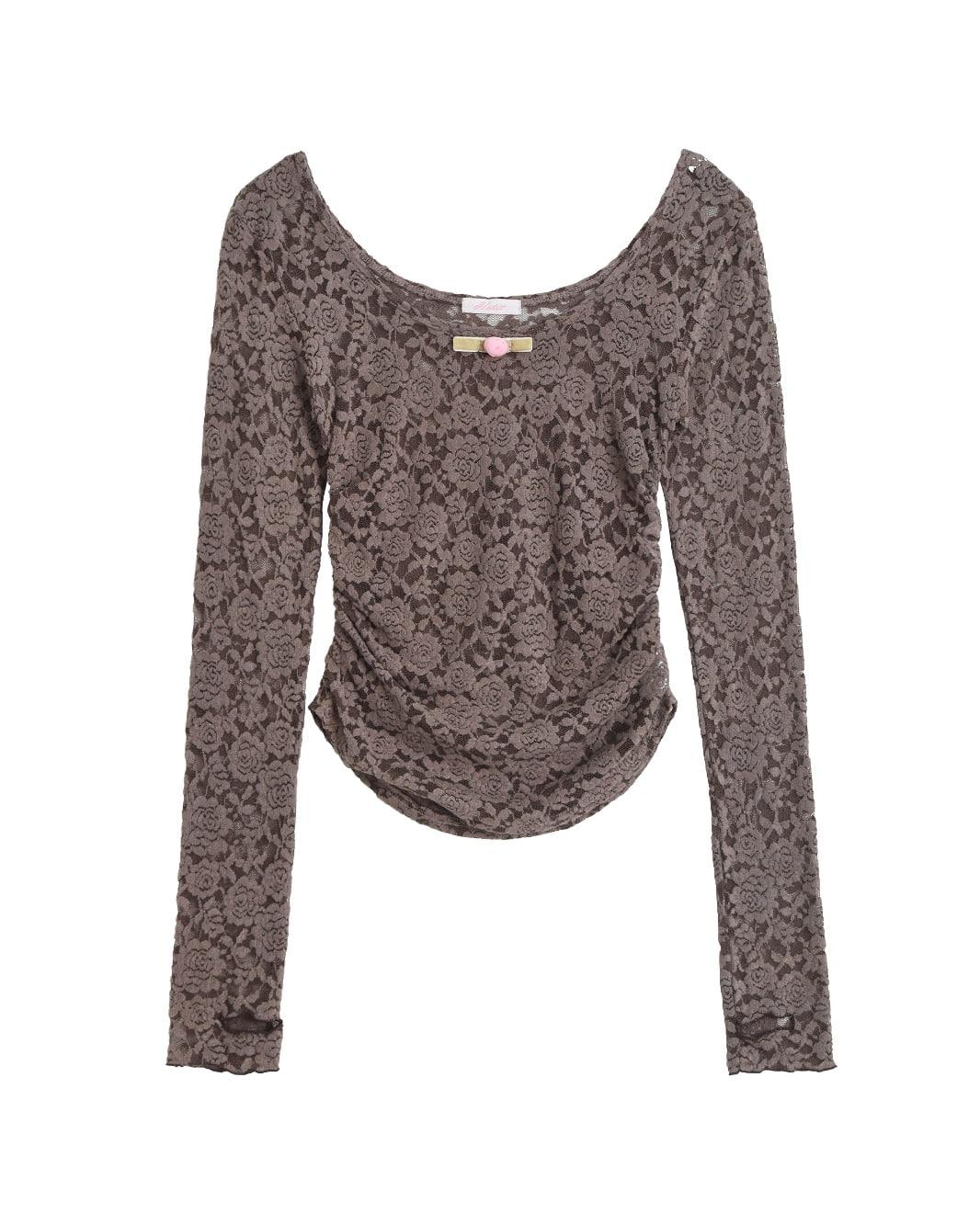 Rose Shirring Warmer Top (Mocha)