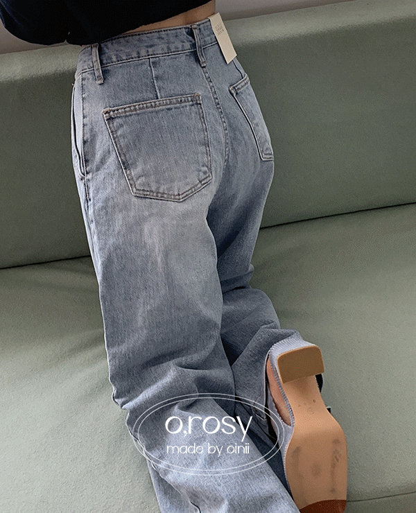 [o,rosy] breeze pintuck denim