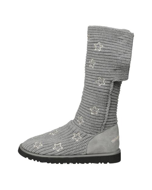 STAR KNIT LONG BOOTS (GREY)