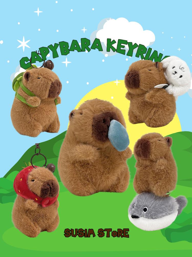 수심 Capybara Keyring(15 Type) 카피바라 키링 콧물 딸기 유니크 키치