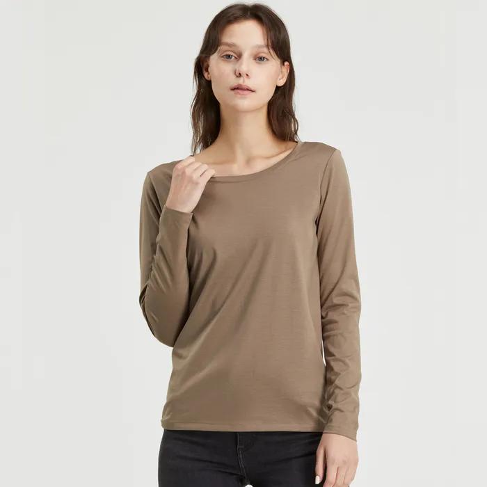 W_스쿱넥 클래식핏 긴소매 티셔츠 (180gsm) LJT1905L