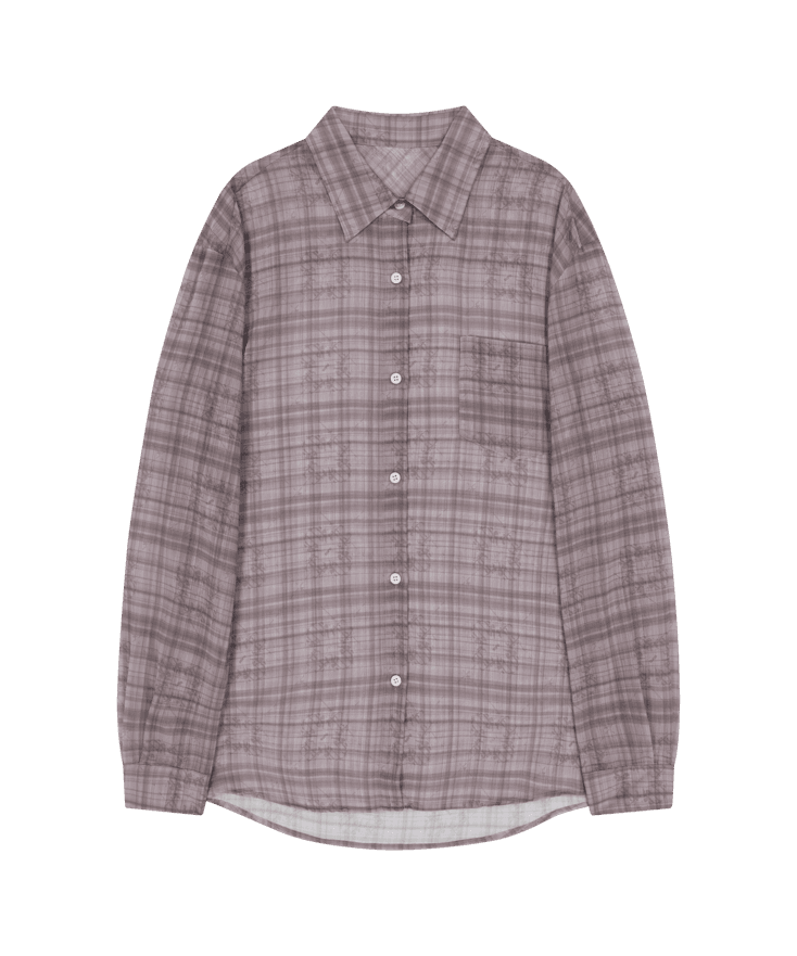 OJOS Over Check Shirts / Pink