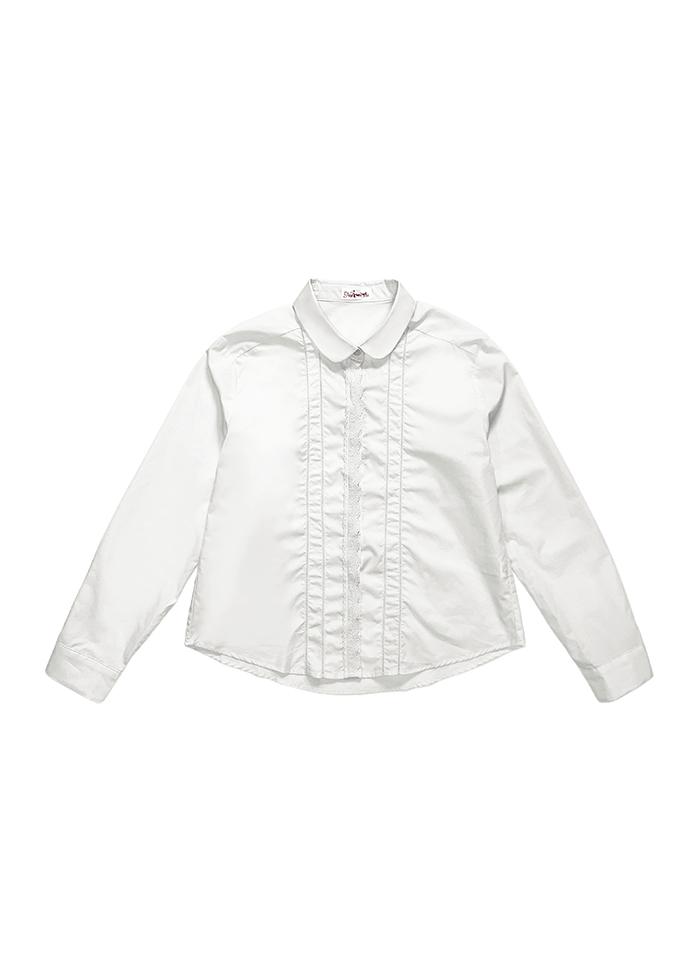 ROUND COLLAR LACE SHIRT OFF WHITE