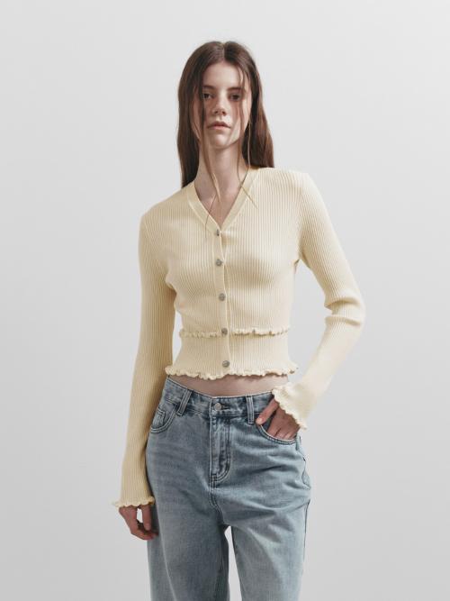 Frill Detail Knit Cardigan VK5SD100_3color