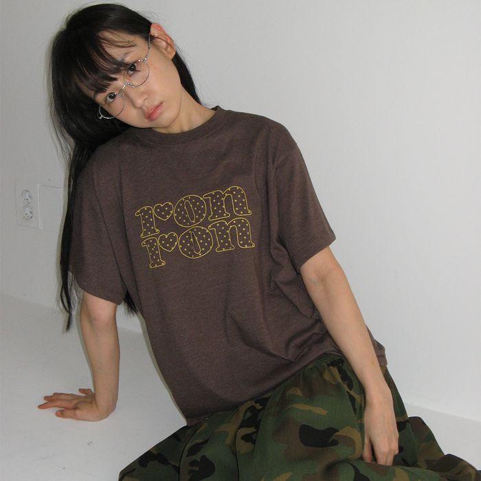 STAR LOGO BASIC FIT T SHIRT VINTAGE BROWN