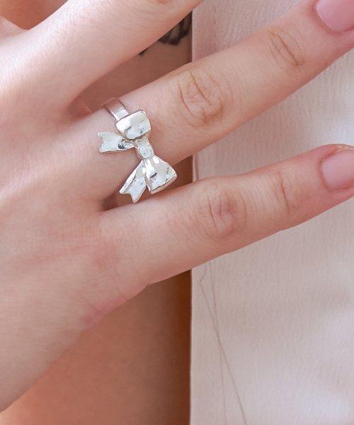 [SILVER] C RIBBON RING (2 COLORS)
