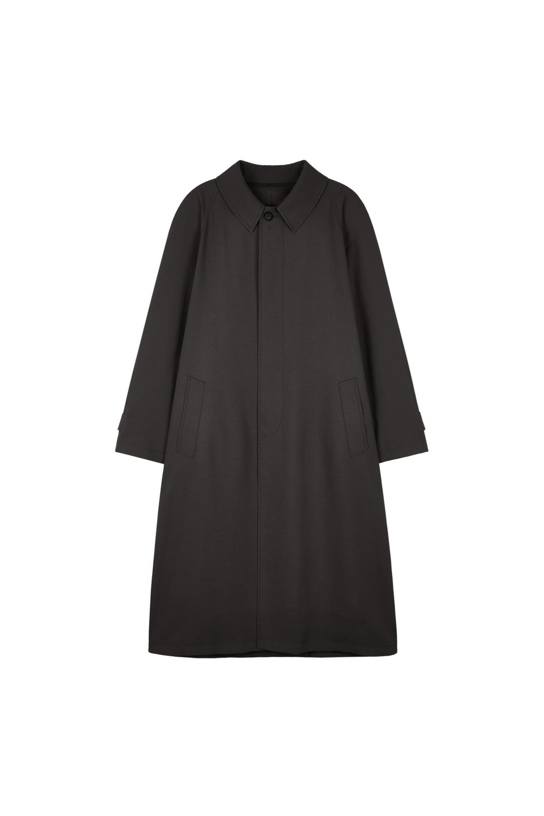 OVER SINGLE TRENCH COAT (BROWN)