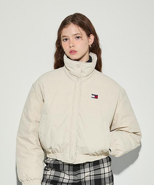 배지 크롭 다운 재킷 (T32E7QJC41TWT2ACG)