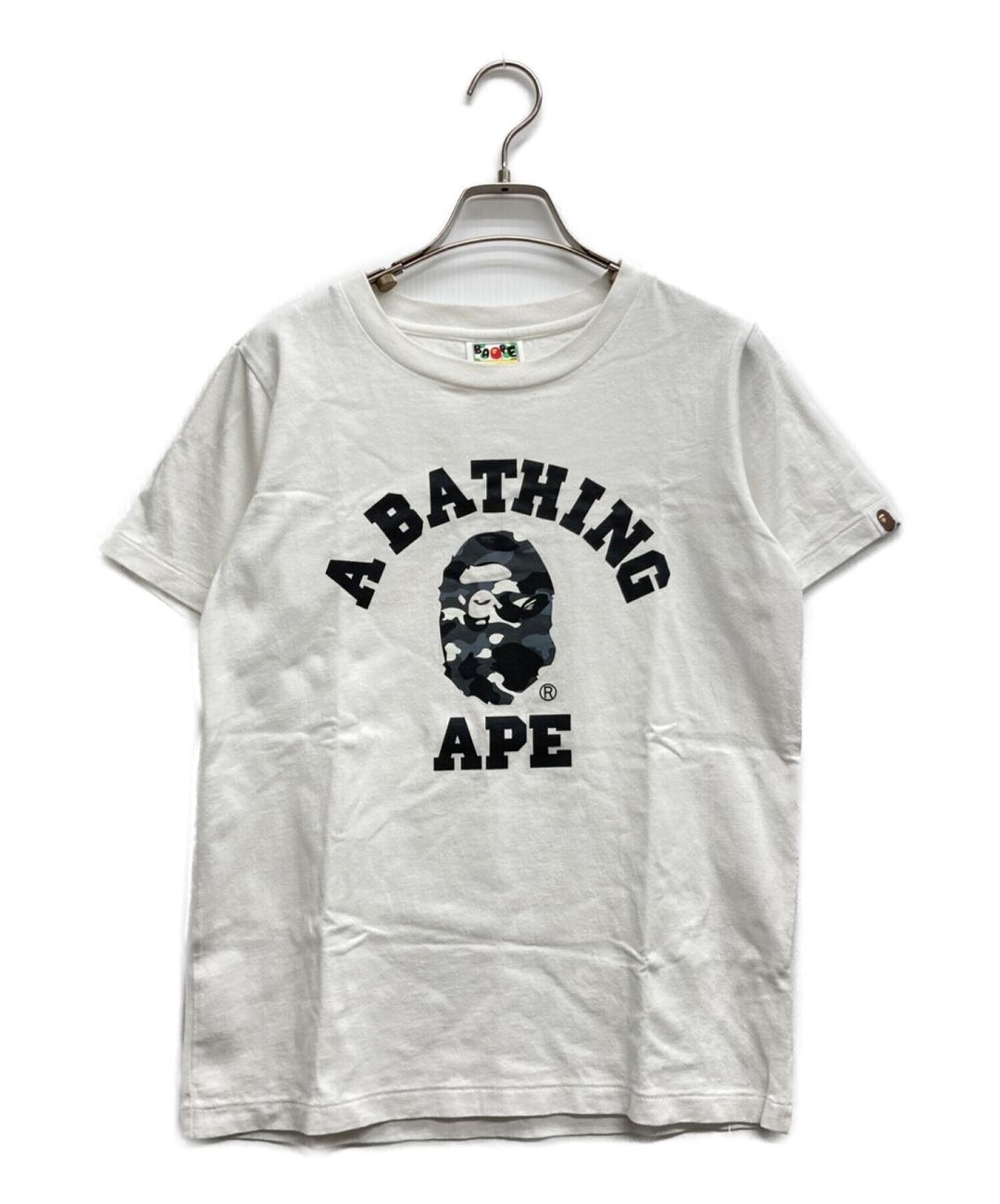 A BATHING APE (ア ベイシング エイプ) プリントTシャツ ホワイト サイズ:S