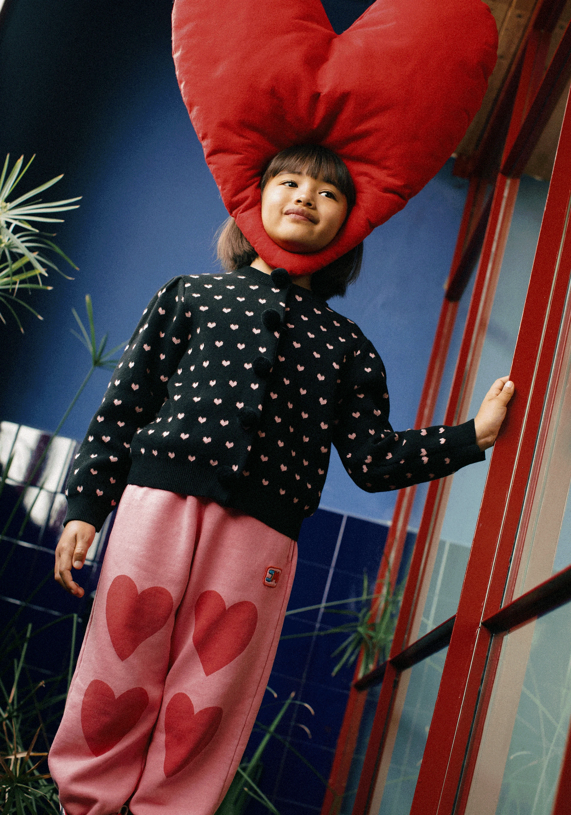 하트 피그먼트 라운지팬츠 _핑크#2