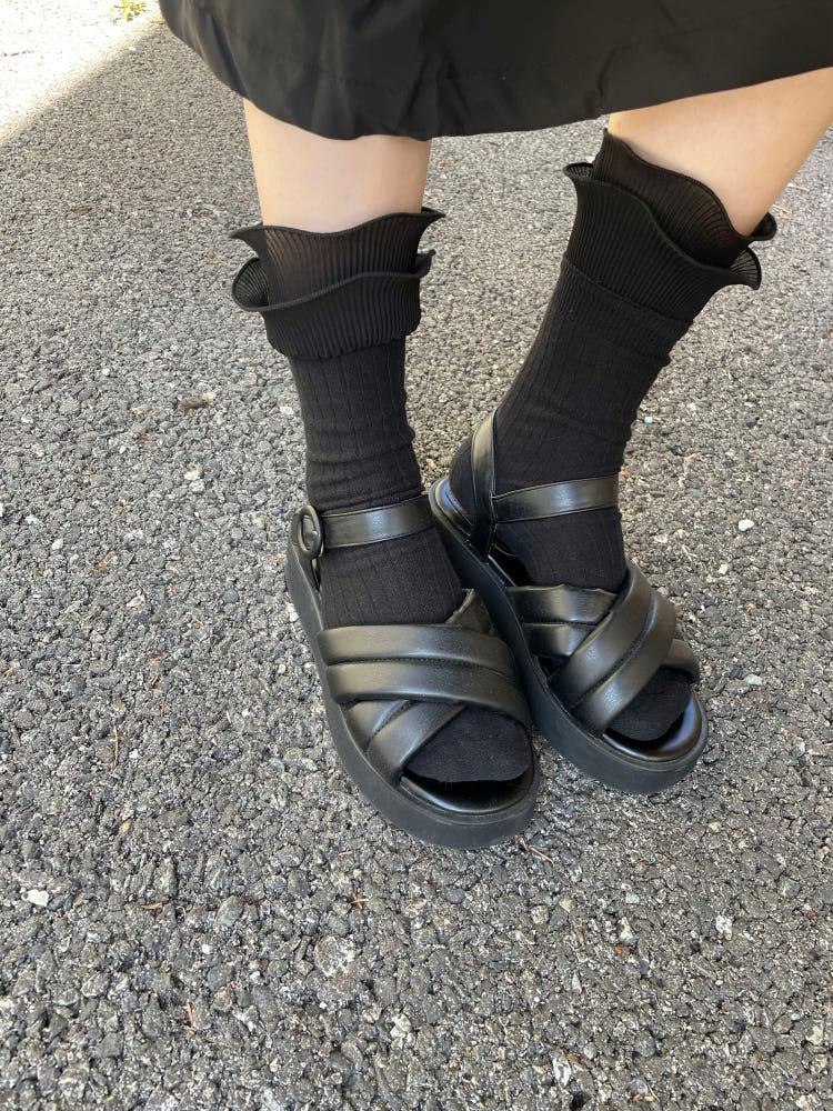 프릴 꽃잎 양말 2color