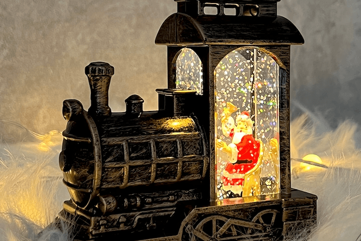 크리스마스 기차 오르골 무드등 LED 집들이 선물 소품 스노우볼