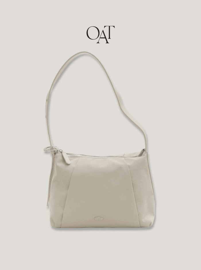 [Limited 7%][OAT] Fold Nylon x Leather Shoulder Bag - 3 color