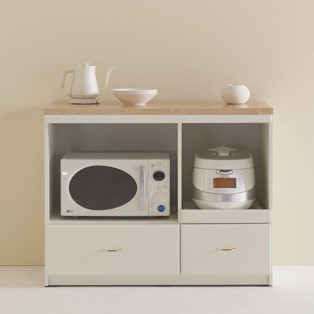 스칸디무드 쿠스토 1000 광파오븐 렌지대 밥솥 전자렌지 수납장