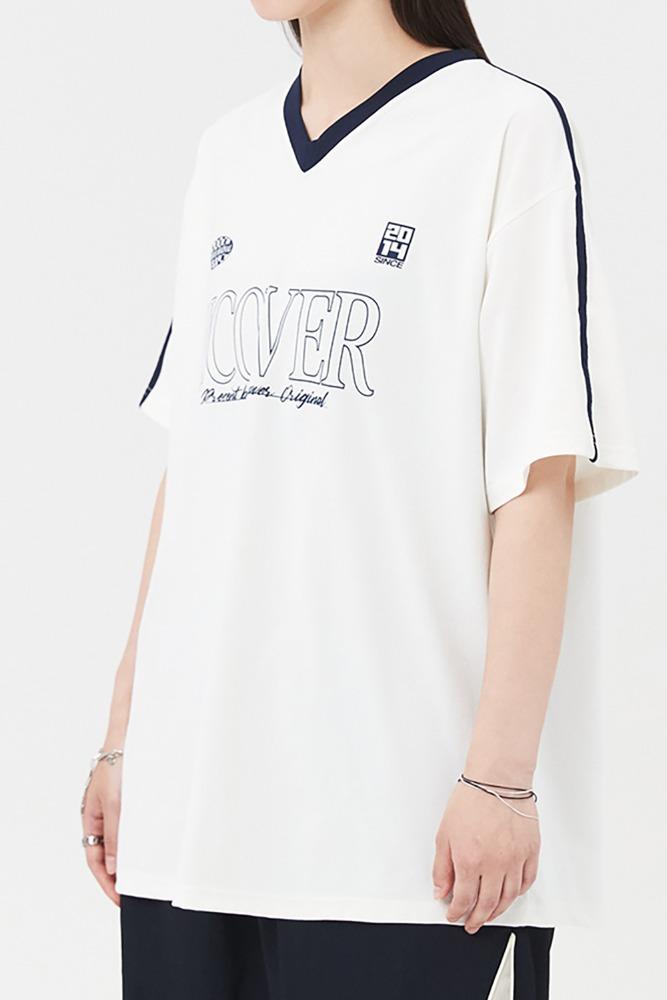 NCOVER PLAY V NECK JERSEY-WHITE