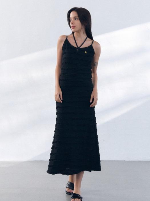 프릴 홀리데이 원피스 [블랙]