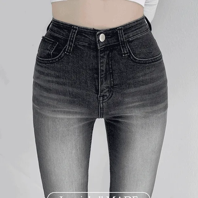 [XS~/MADE/롱ver추가!] 자체제작 #자스민벨 슬림 그레이 흑청 워싱 롱 부츠컷 데님 인생 팬츠 키작녀 키큰녀 기장선택