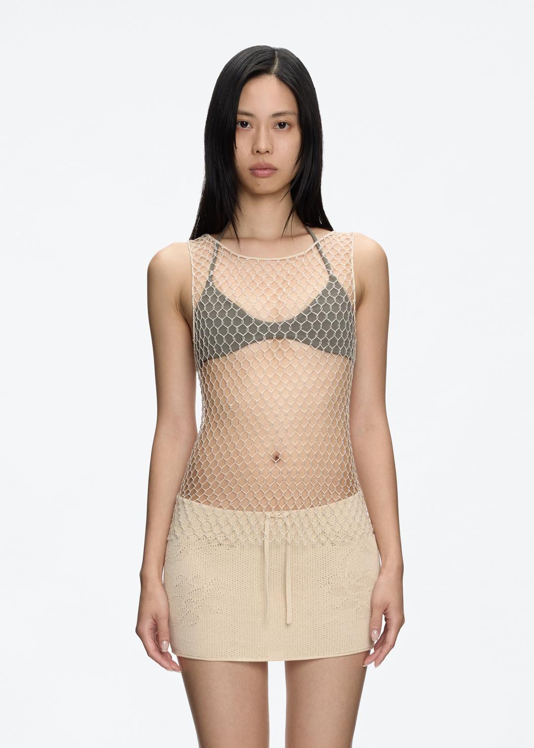 Beaded Crochet Tank - Tank Air