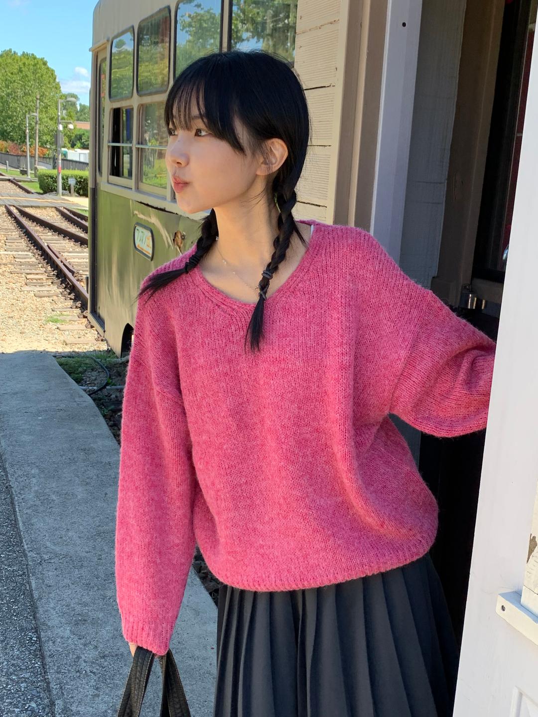 반인찌 직진🚀[6천장돌파✨]러버블 보카시 알파카 루즈핏 나그랑 니트-4color