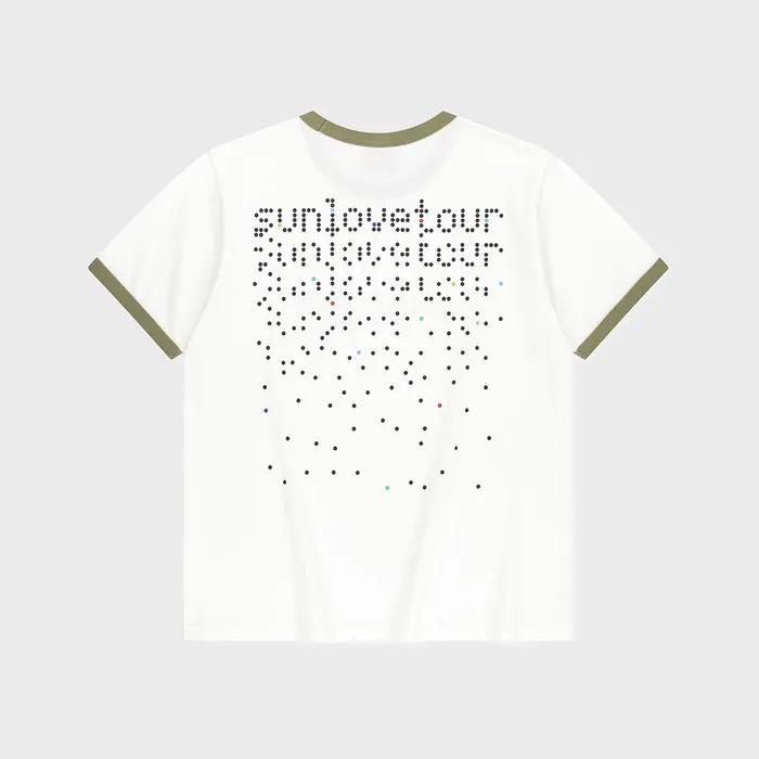 Dots Ringer Tee White
