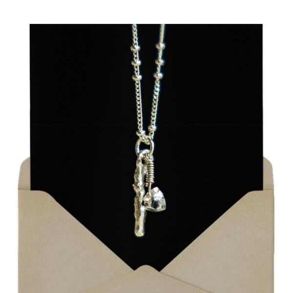 4月) 드림캐처, silver necklace