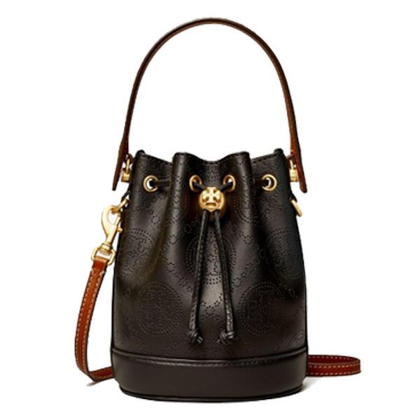 토리버치 미니 티 모노그램 퍼포레이티드 레더 버킷백 151614 TORY BURCH
