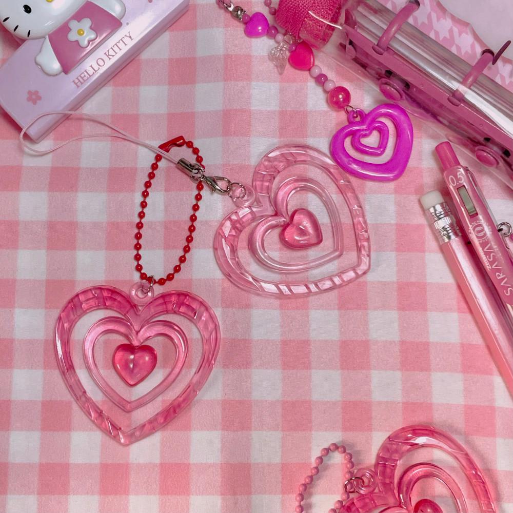 비즈키링 ver56 big heart beam keyring 빅 하트빔 비즈키링 [렛채스튜디오]