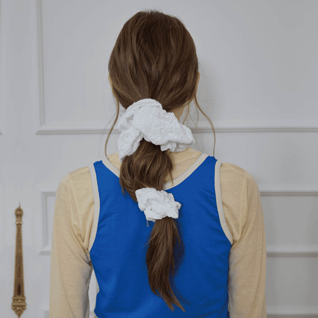 LACE SCRUNCH, WHITE(2size)