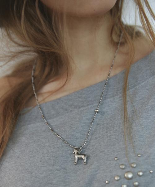 horse necklace-silver