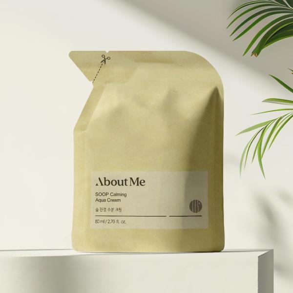 어바웃미 숲 진정 수분 크림 [리필 80ml] - 보습 산뜻 촉촉 건성 지복합 R