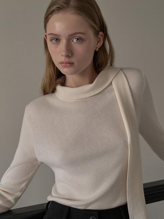 울 타이 니트 크림 J1853