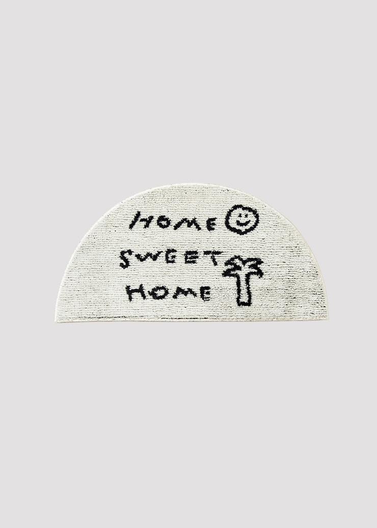 RUG HOME SWEET HOME IVORY HALF CIRCLE