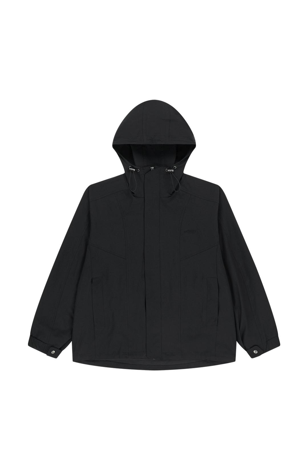 PANELED WINDBREAKER [BLACK]