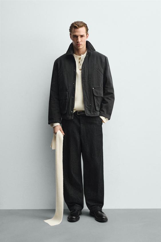 릴렉스핏 워싱 포켓 재킷