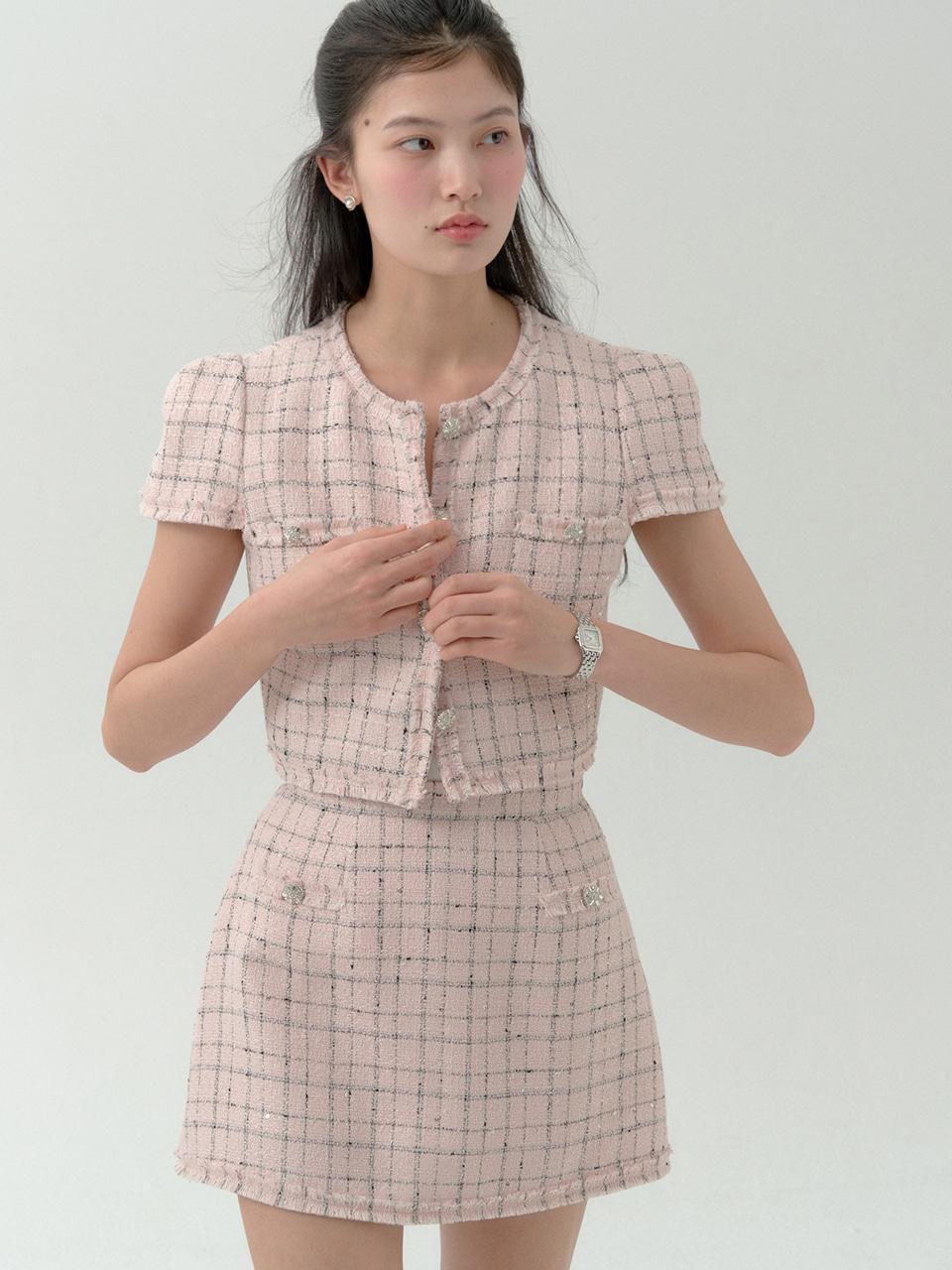 BiBi Tweed Half Jacket-Check(2Color)[4/1 예약배송]