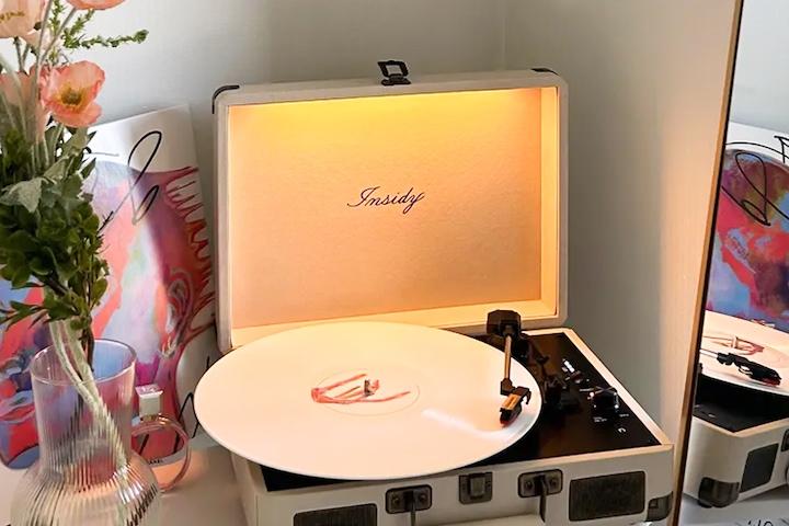[주말특가] 무드등 무선 LP 턴테이블 블루투스 스피커 IBT-Retro Light