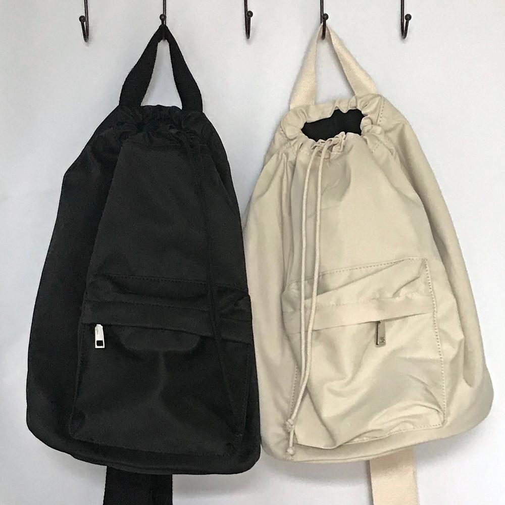 남자 여자 공용 스트링 슬링백 숄더백 크로스백 2color