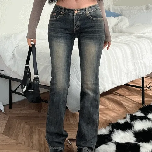 🚀오늘출발🚀 로우웨이스트 부츠컷 데님 (1color)