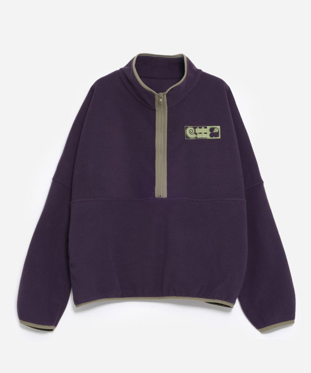 Spiral Logo Fleece Half Zipup-Grape Purple