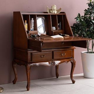 E/L-6110 Bureau 원목 피아노책상 (브라운)