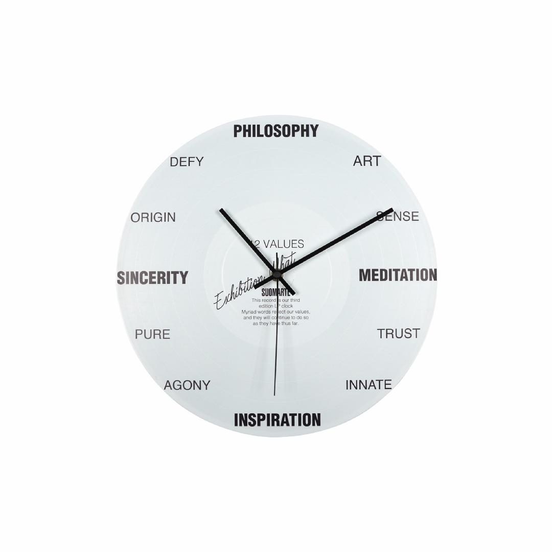 12 VALUES clock / WHITE