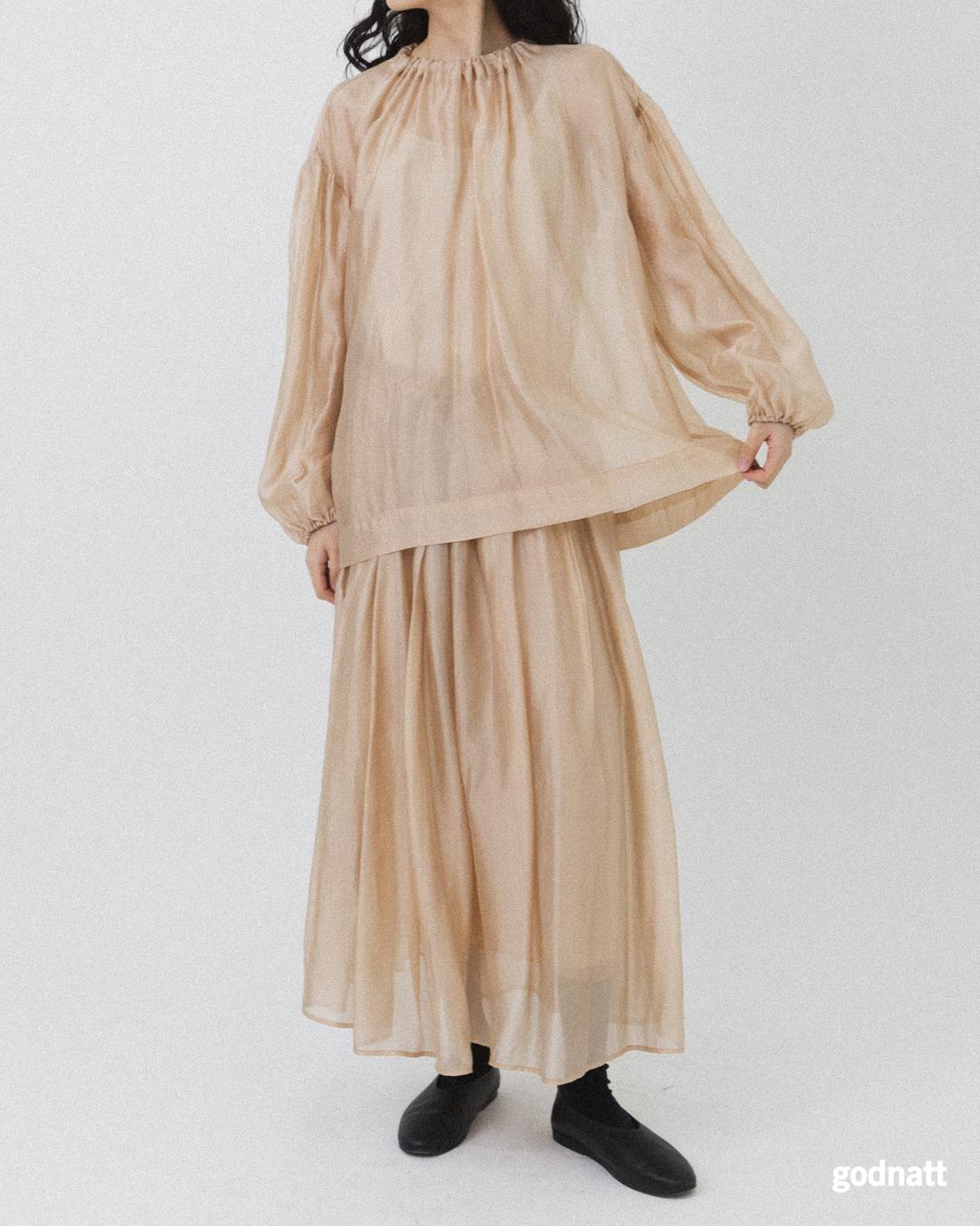 오간자 플리츠 스커트(5컬러)