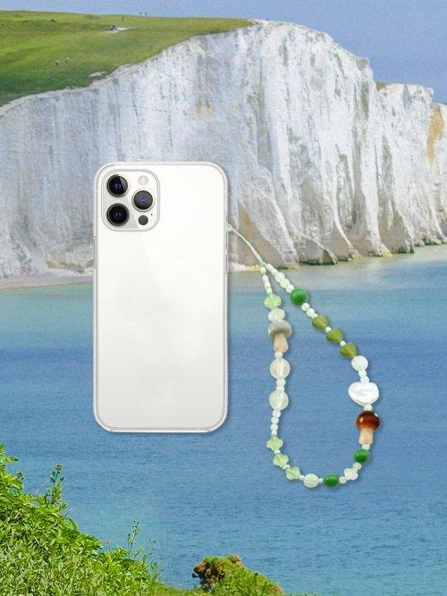 Grassy hill Phone Strap green