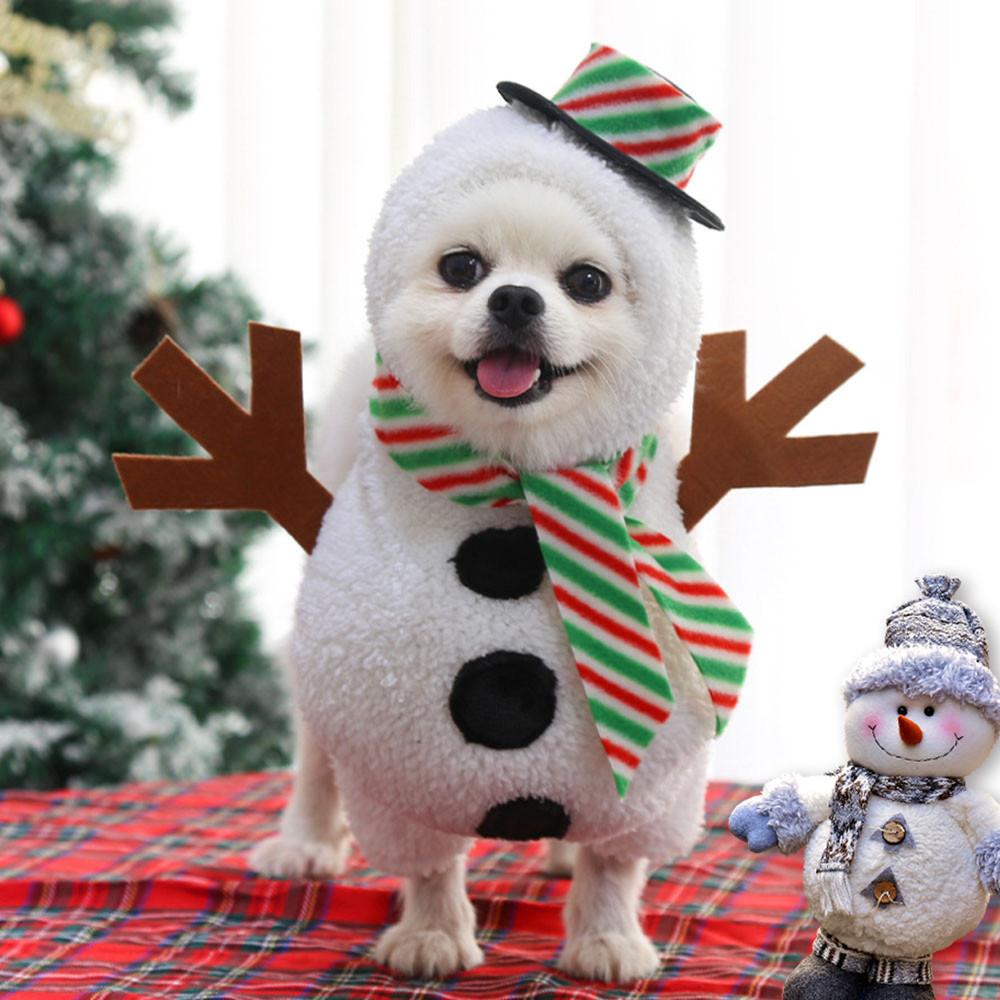 강아지 눈사람 코스튬 크리스마스 옷 할로윈 산타 코스프레 고양이 강아지옷