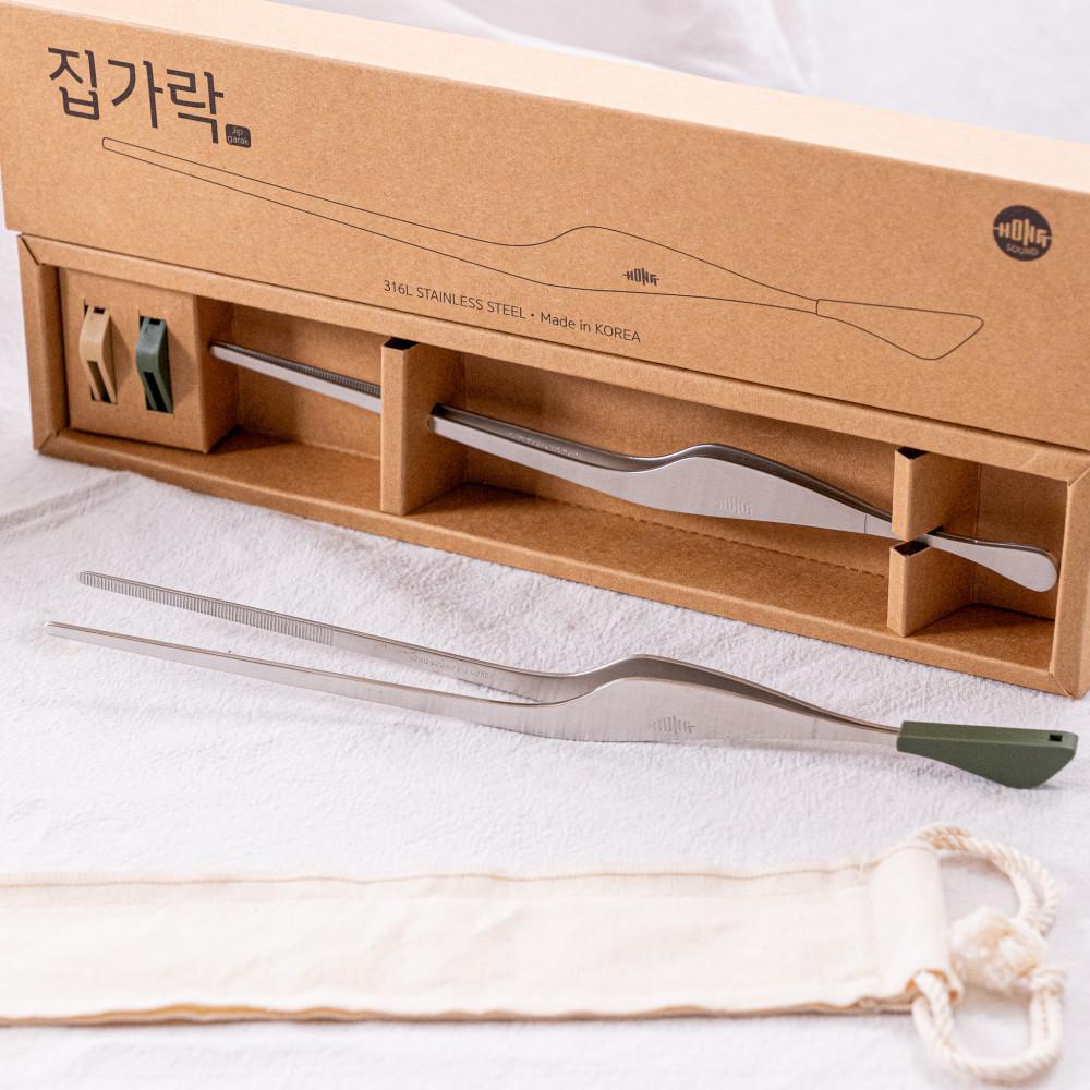 정품 집가락 316L 국산 스텐집게 캠핑 요리 먹방 홍사운드