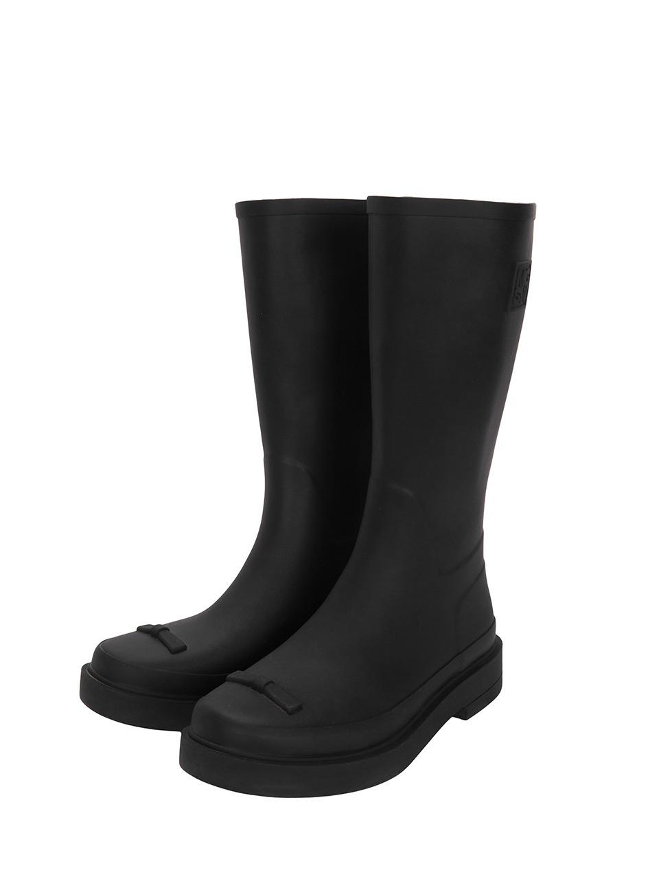 RIBBON RUBBER BOOTS LONG_black